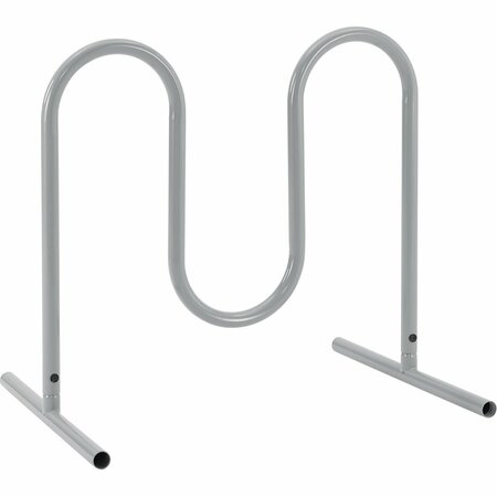 GLOBAL INDUSTRIAL Wave Bike Rack, 5-Bike Capacity, Free Standing, Gray 670343FGY